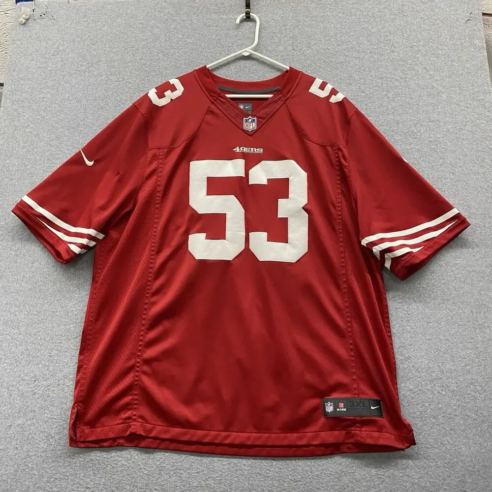 Nike San Francisco 49ers NaVorro Bowman #53 NFL On Field Jersey Men’s 3XL Red